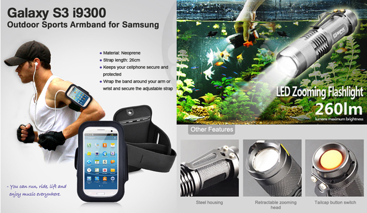 armband for samsung LED zooming flashlight